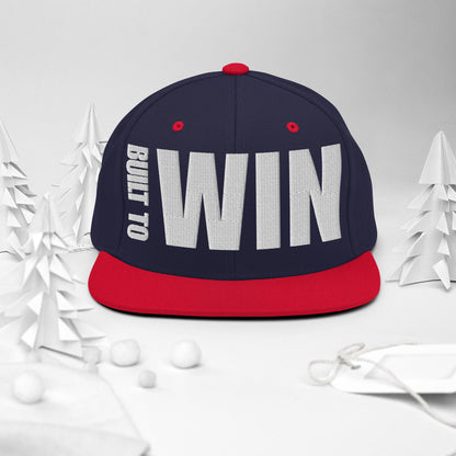 3D Puff Embroidered Built To Win Snapback Hat