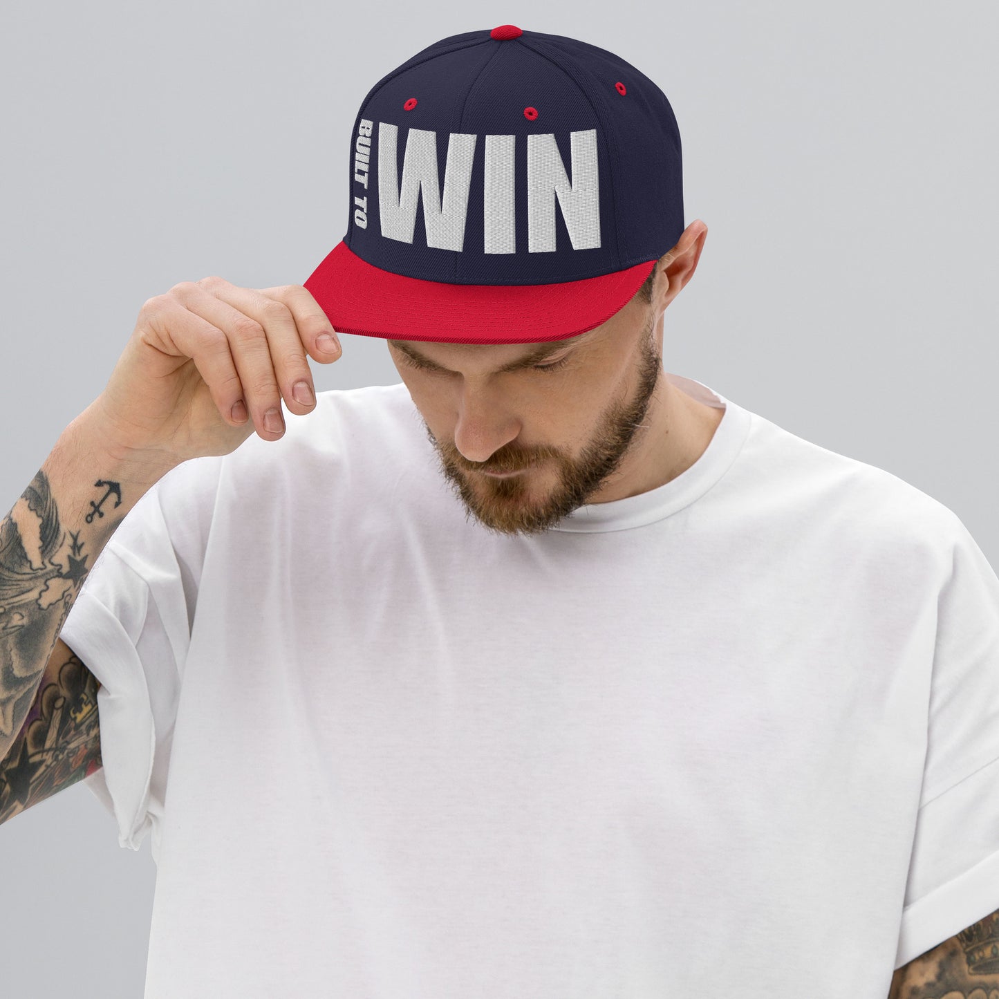 3D Puff Embroidered Built To Win Snapback Hat