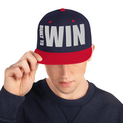 3D Puff Embroidered Built To Win Snapback Hat