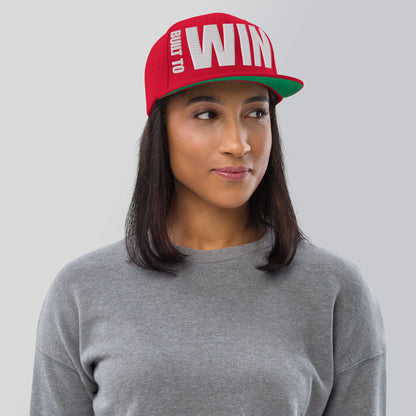 3D Puff Embroidered Built To Win Snapback Hat