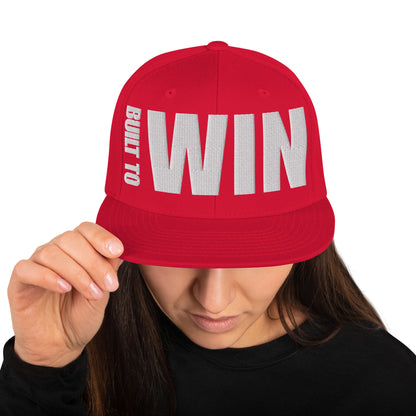 3D Puff Embroidered Built To Win Snapback Hat