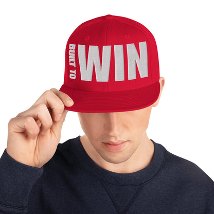 3D Puff Embroidered Built To Win Snapback Hat