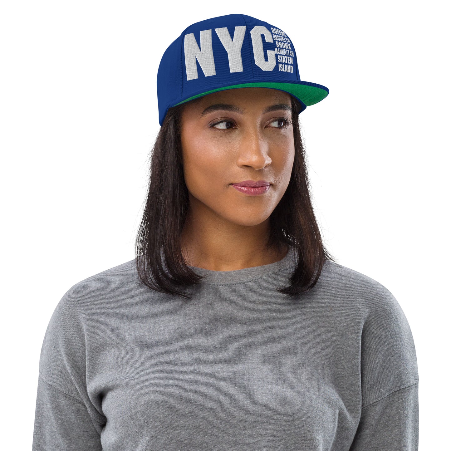 3D Puff Embroidered NYC 5 Boroughs Snapback Hat