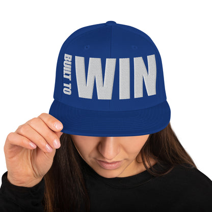 3D Puff Embroidered Built To Win Snapback Hat