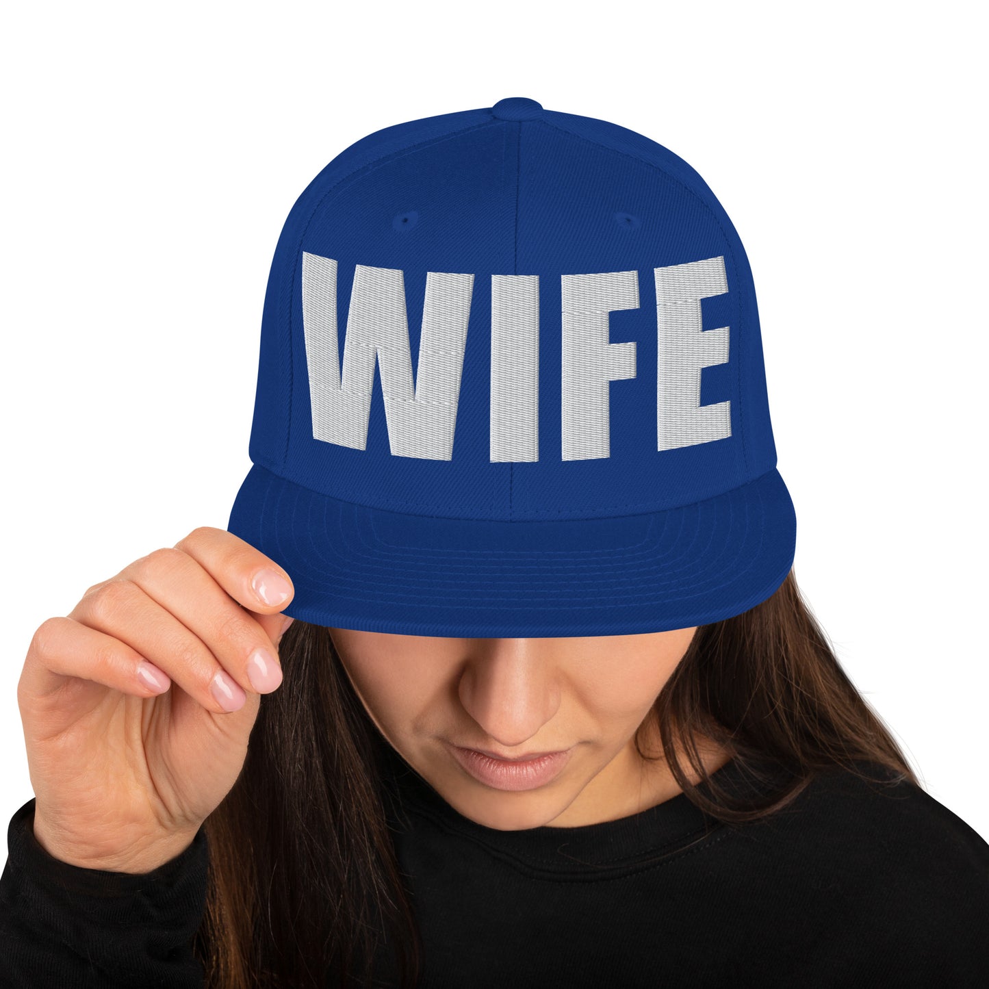 3D Puff Embroidered Wife Snapback Hat