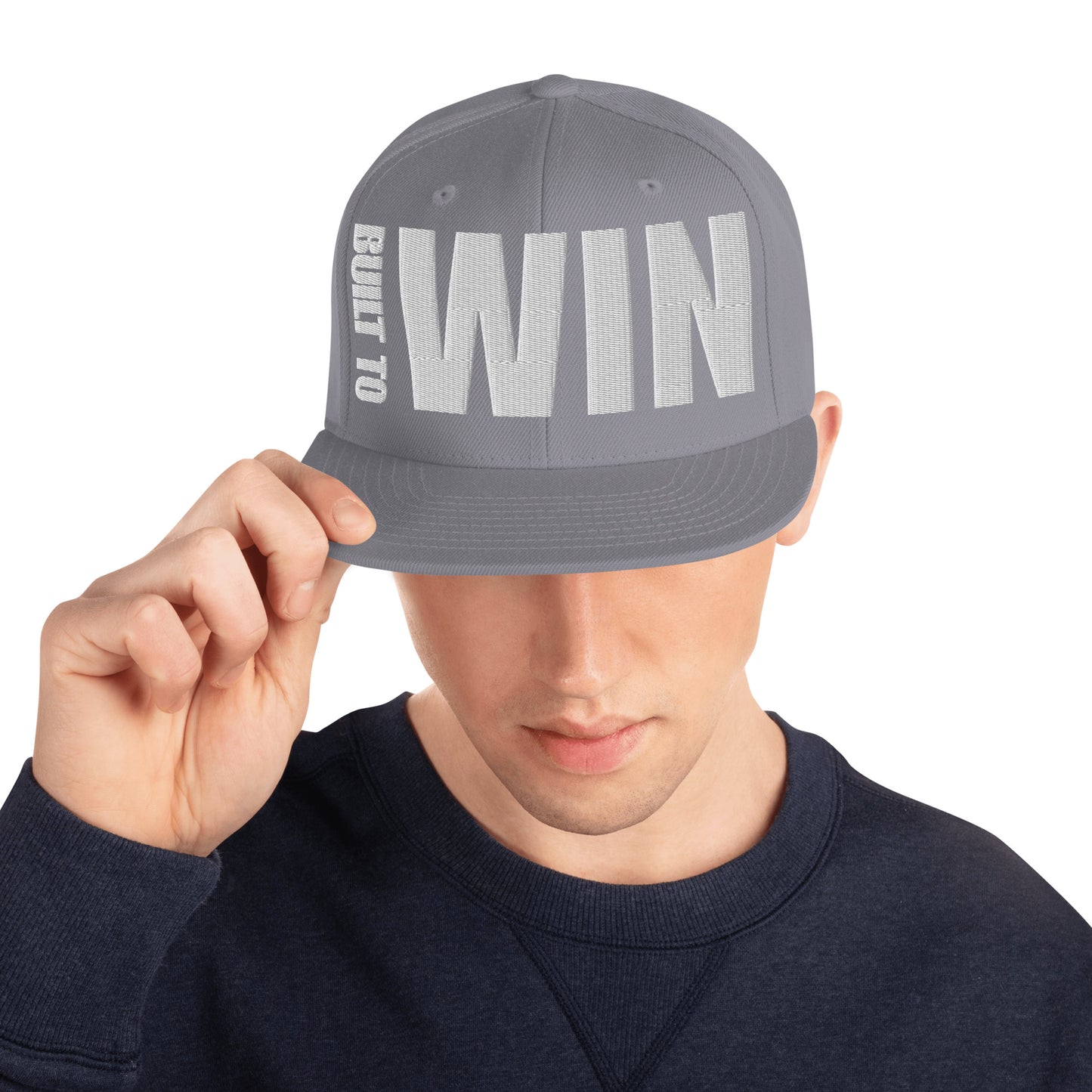 3D Puff Embroidered Built To Win Snapback Hat