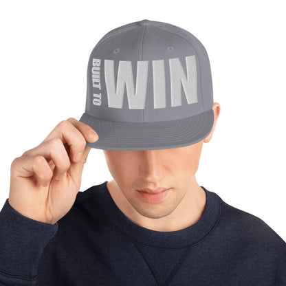 3D Puff Embroidered Built To Win Snapback Hat