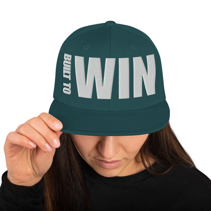 3D Puff Embroidered Built To Win Snapback Hat