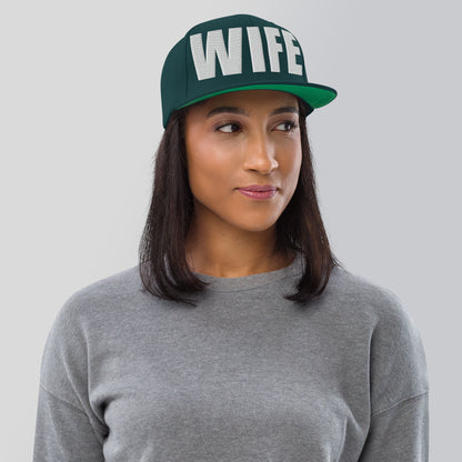 3D Puff Embroidered Wife Snapback Hat