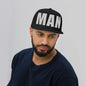 3D Puff Embroidered Man Flat Bill Cap