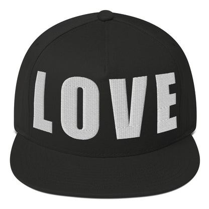3D Puff Embroidered Love Flat Bill Cap