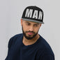 3D Puff Embroidered Man Flat Bill Cap