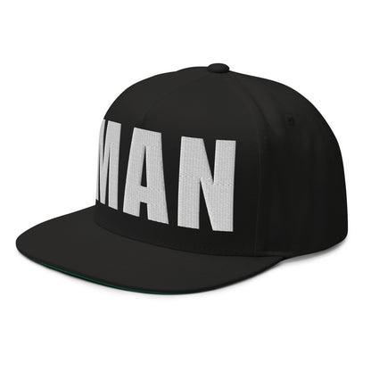 3D Puff Embroidered Man Flat Bill Cap