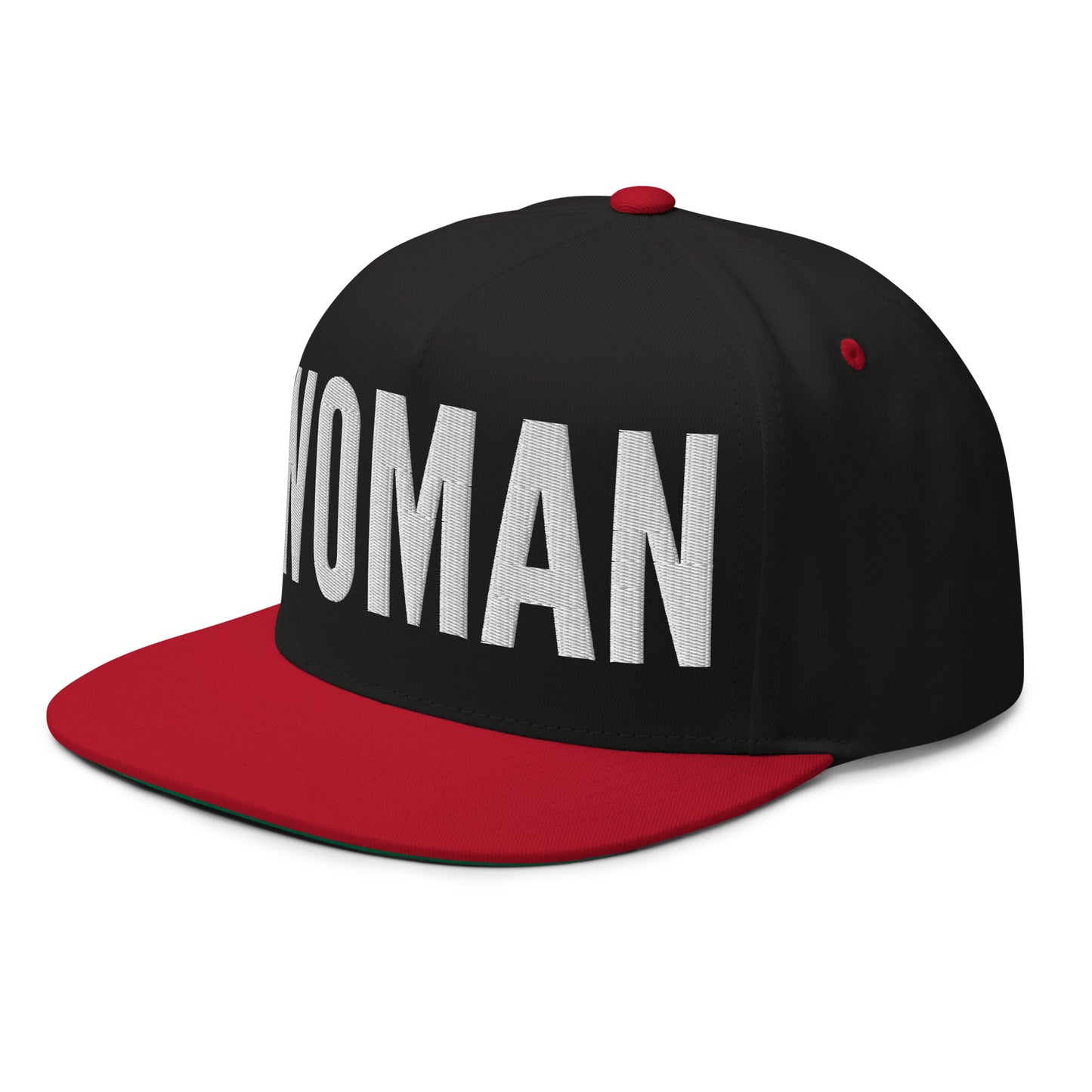 Gorra plana con visera bordada en 3D para mujer