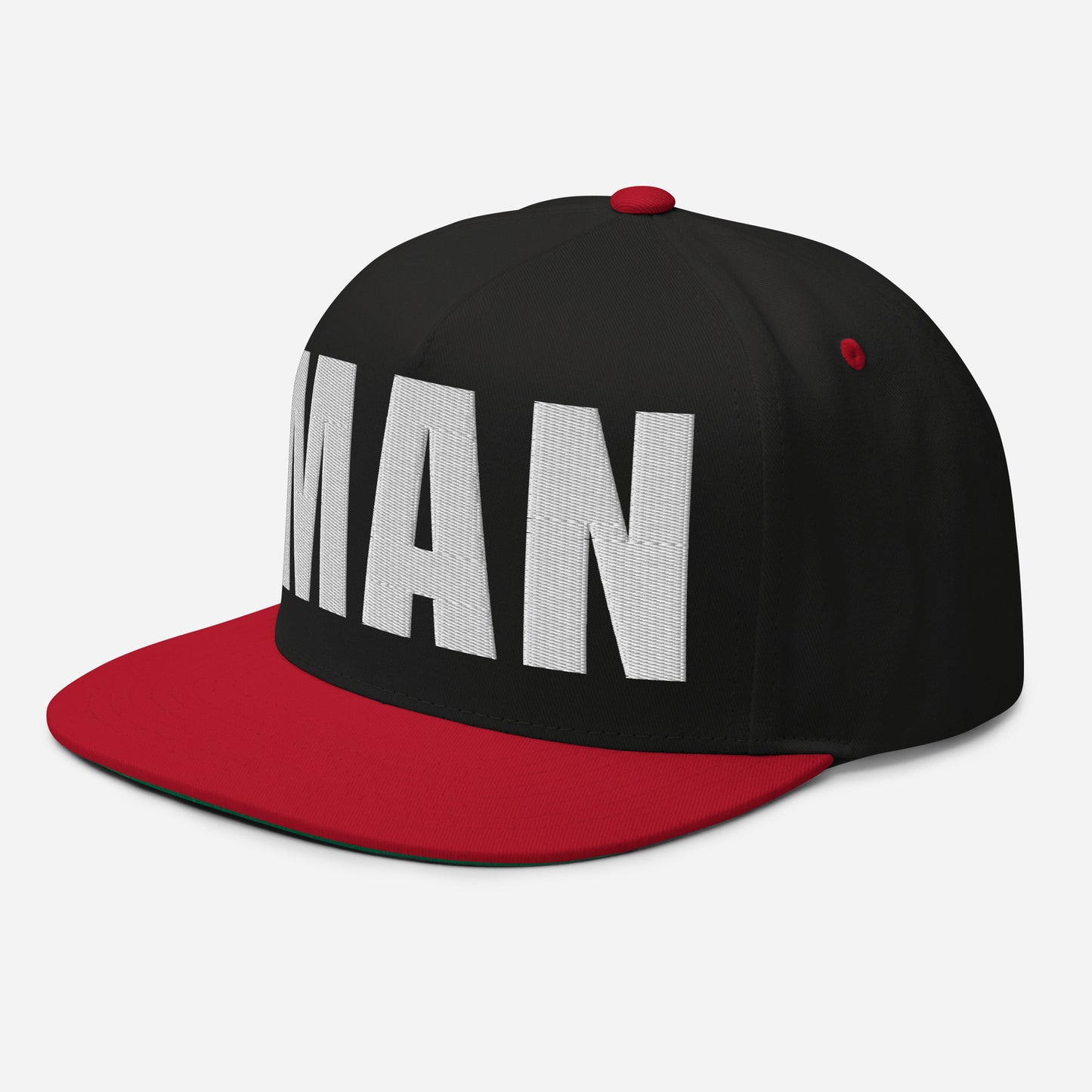 3D Puff Embroidered Man Flat Bill Cap