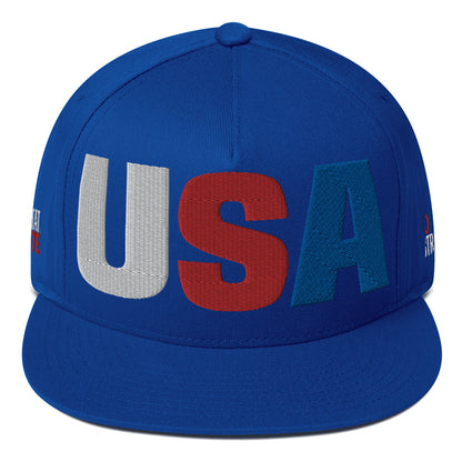 Casquette plate solide brodée 3D Puff colorée USA 50 États-Unis 50 États