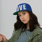 3D Puff Embroidered Love Flat Bill Cap