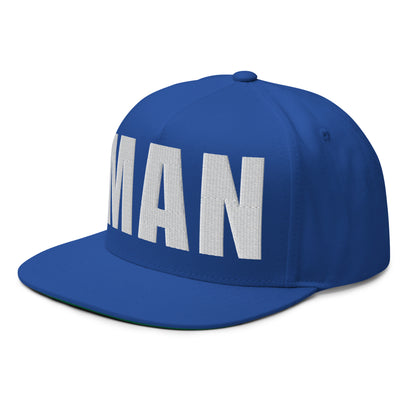 3D Puff Embroidered Man Flat Bill Cap