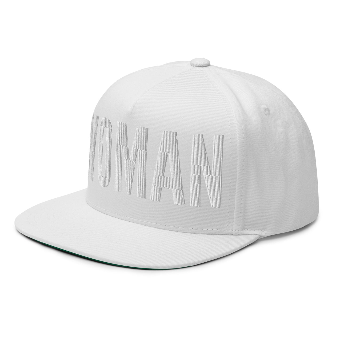 Gorra plana con visera bordada en 3D para mujer