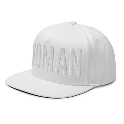 Gorra plana con visera bordada en 3D para mujer