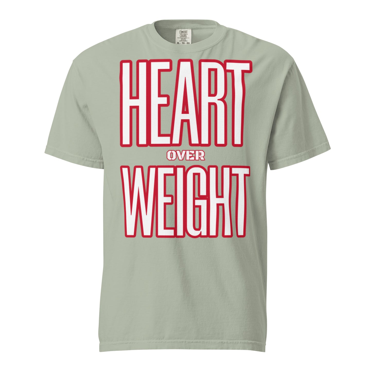 Heart Over Weight Unisex garment-dyed heavyweight t-shirt