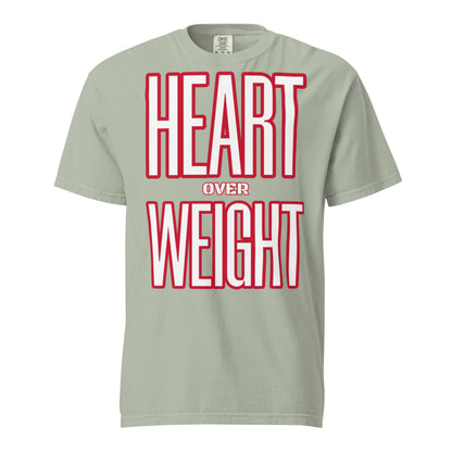 Heart Over Weight Unisex garment-dyed heavyweight t-shirt