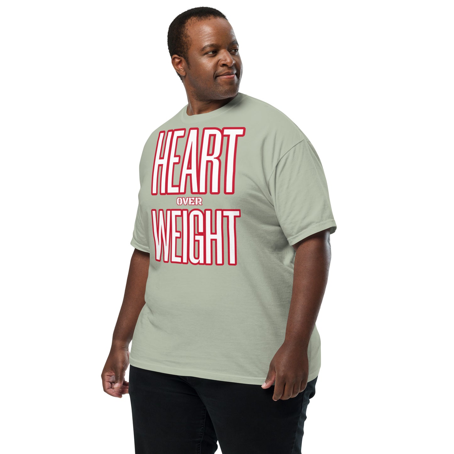 Heart Over Weight Unisex garment-dyed heavyweight t-shirt
