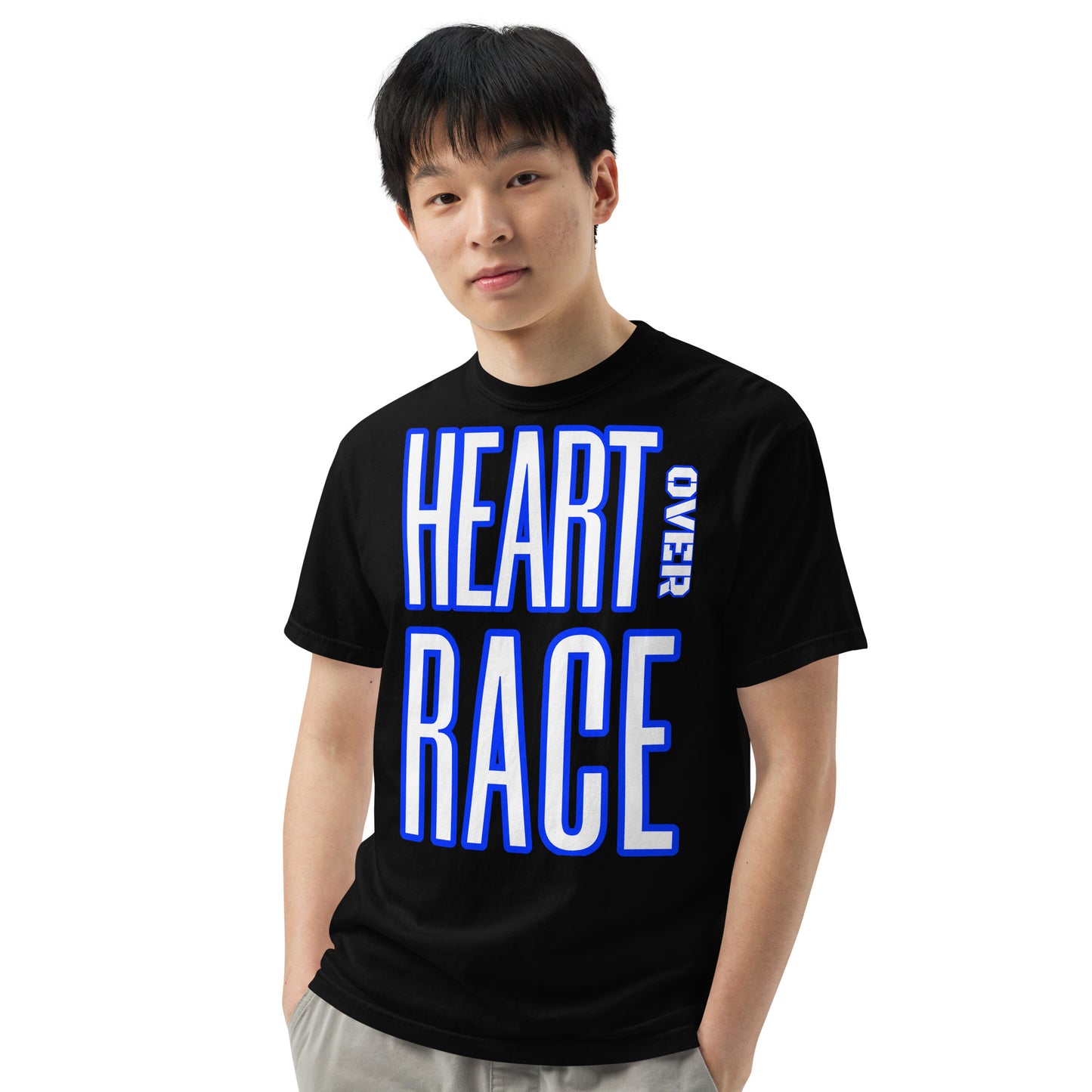 Heart Over Race Unisex garment-dyed heavyweight t-shirt