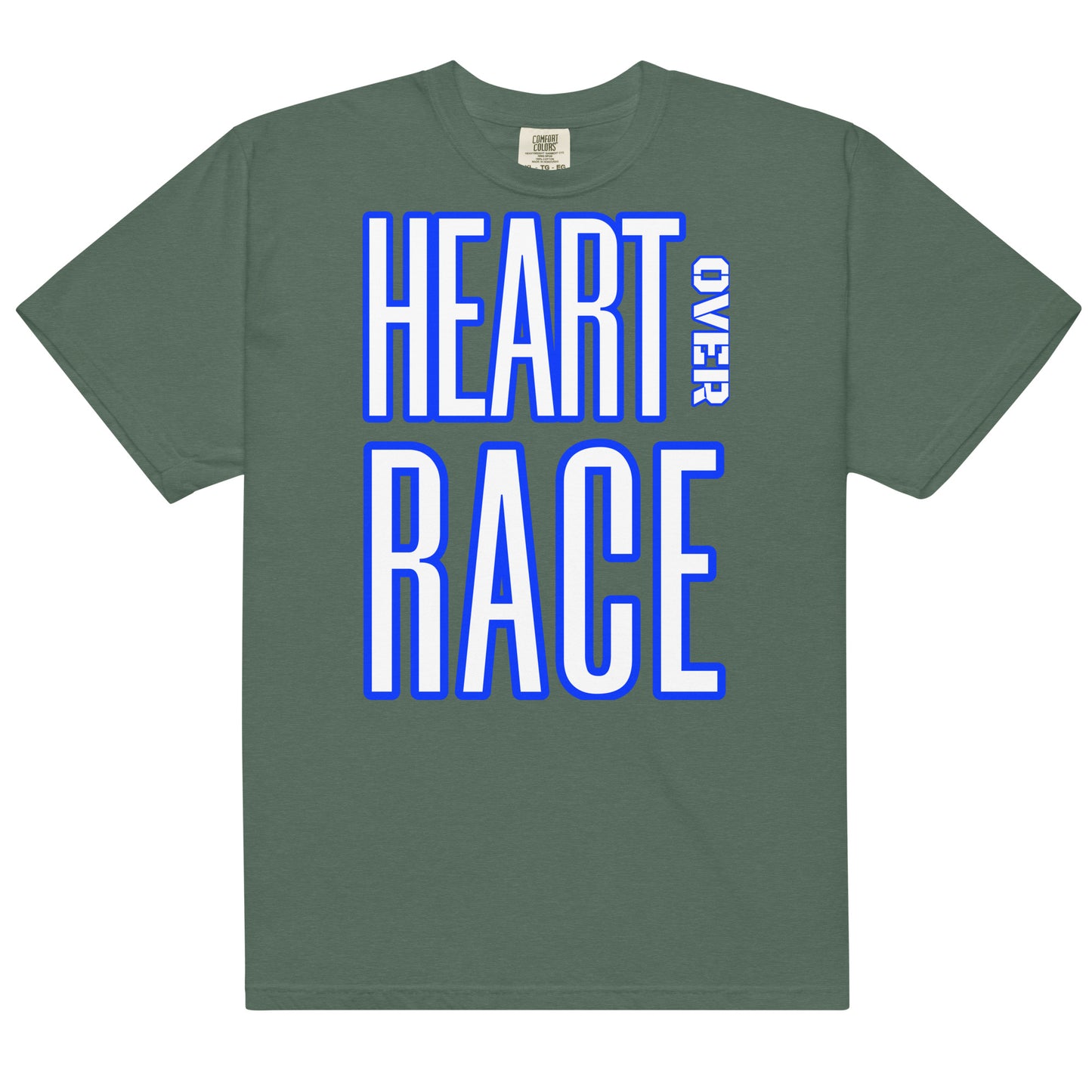 Heart Over Race Unisex garment-dyed heavyweight t-shirt