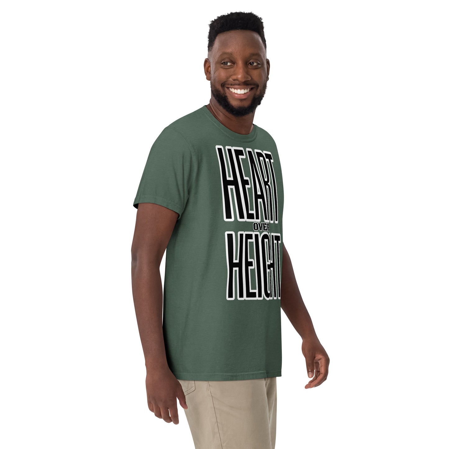 Heart Over Height Unisex garment-dyed heavyweight t-shirt
