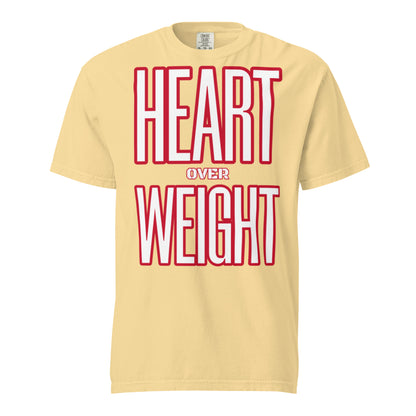Heart Over Weight Unisex garment-dyed heavyweight t-shirt