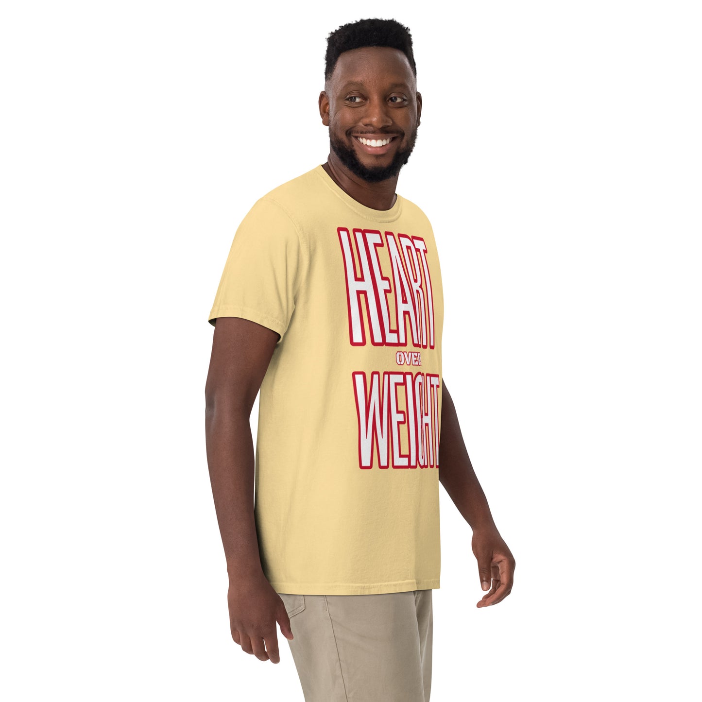 Heart Over Weight Unisex garment-dyed heavyweight t-shirt