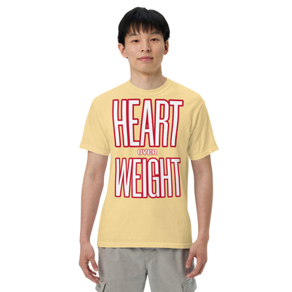 Heart Over Weight Unisex garment-dyed heavyweight t-shirt