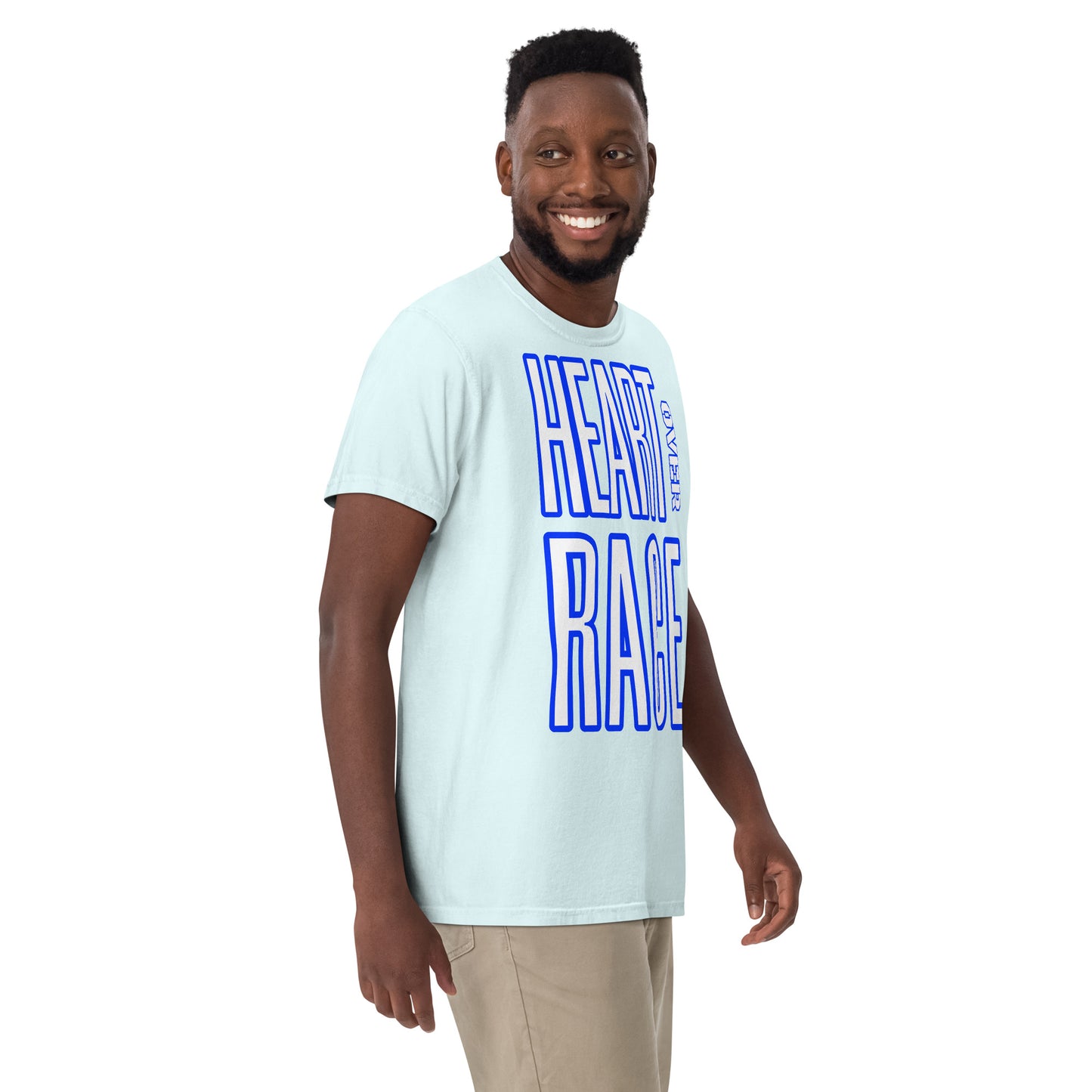 Heart Over Race Unisex garment-dyed heavyweight t-shirt