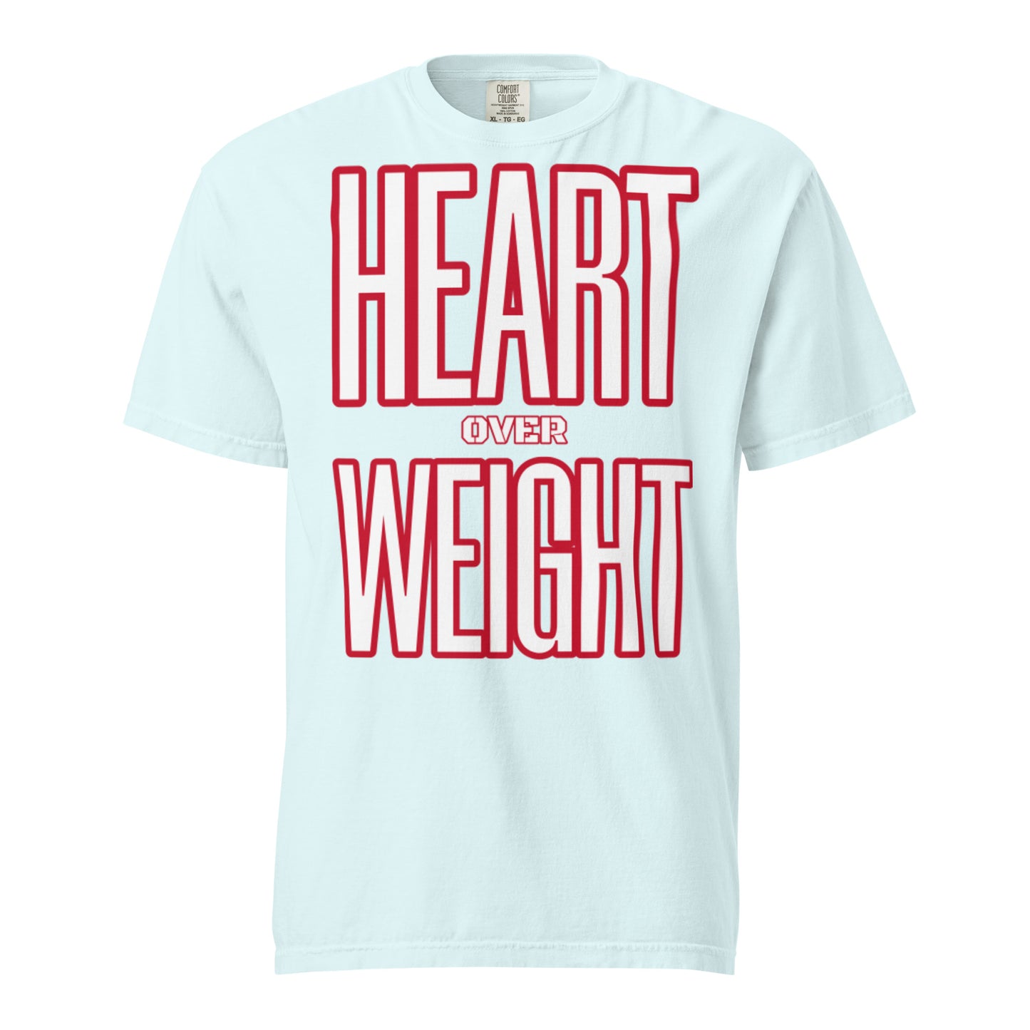 Heart Over Weight Unisex garment-dyed heavyweight t-shirt