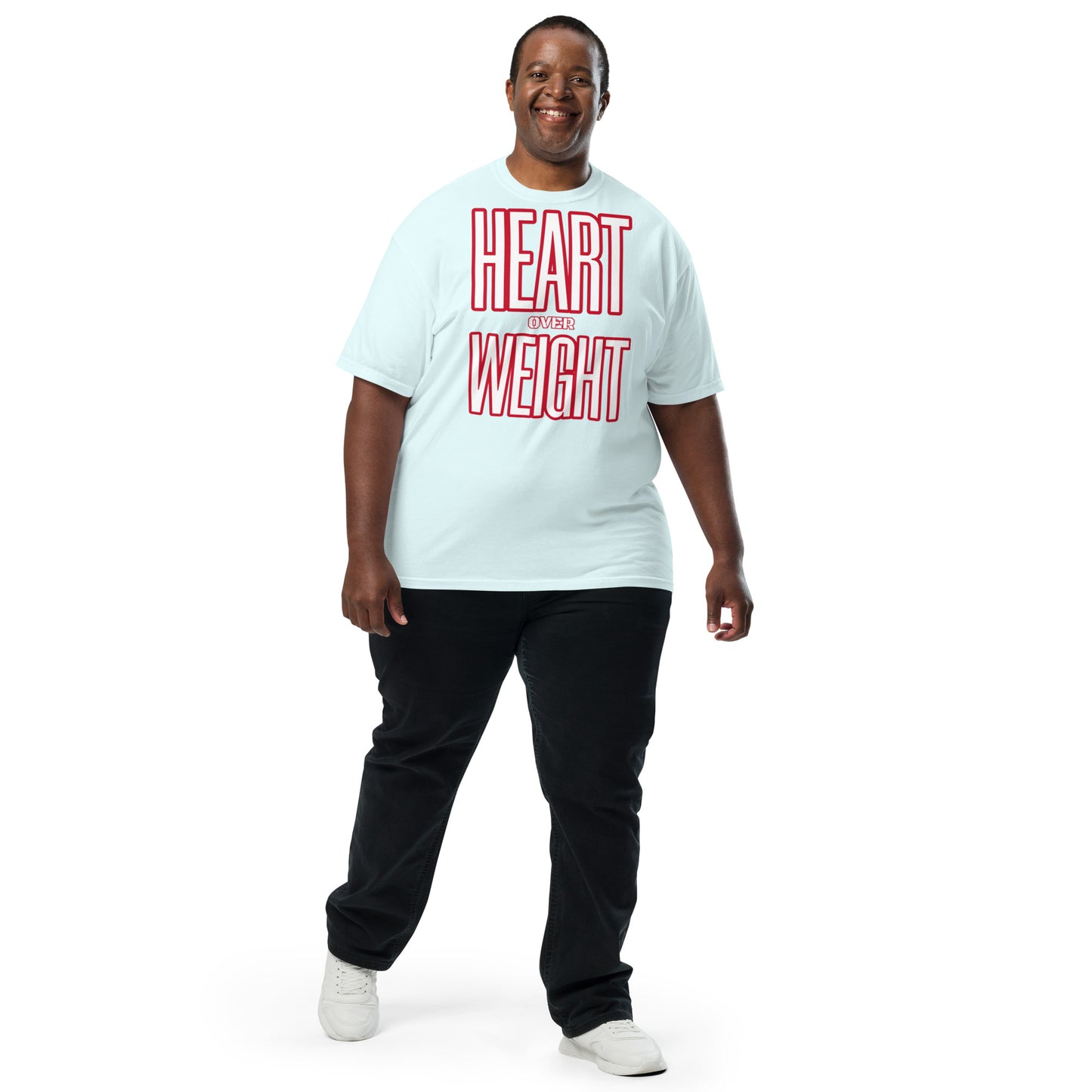 Heart Over Weight Unisex garment-dyed heavyweight t-shirt