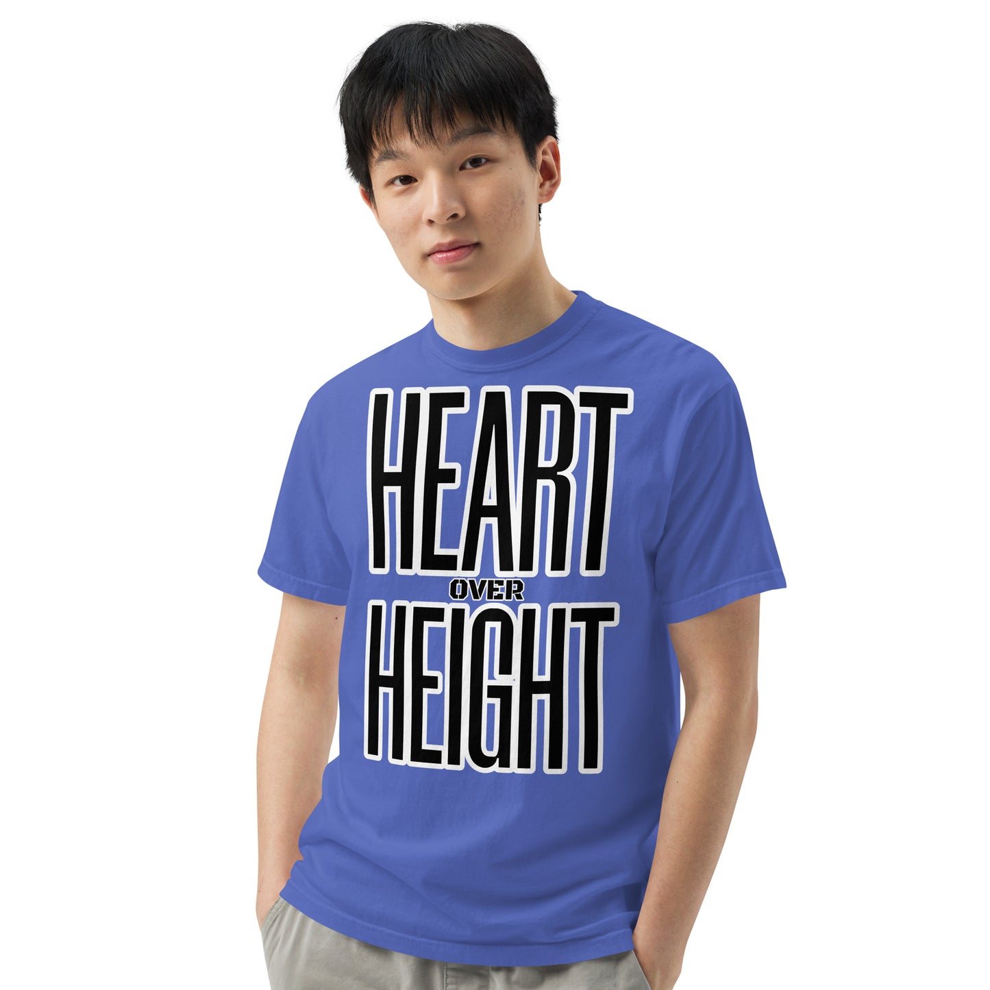 Heart Over Height Unisex garment-dyed heavyweight t-shirt