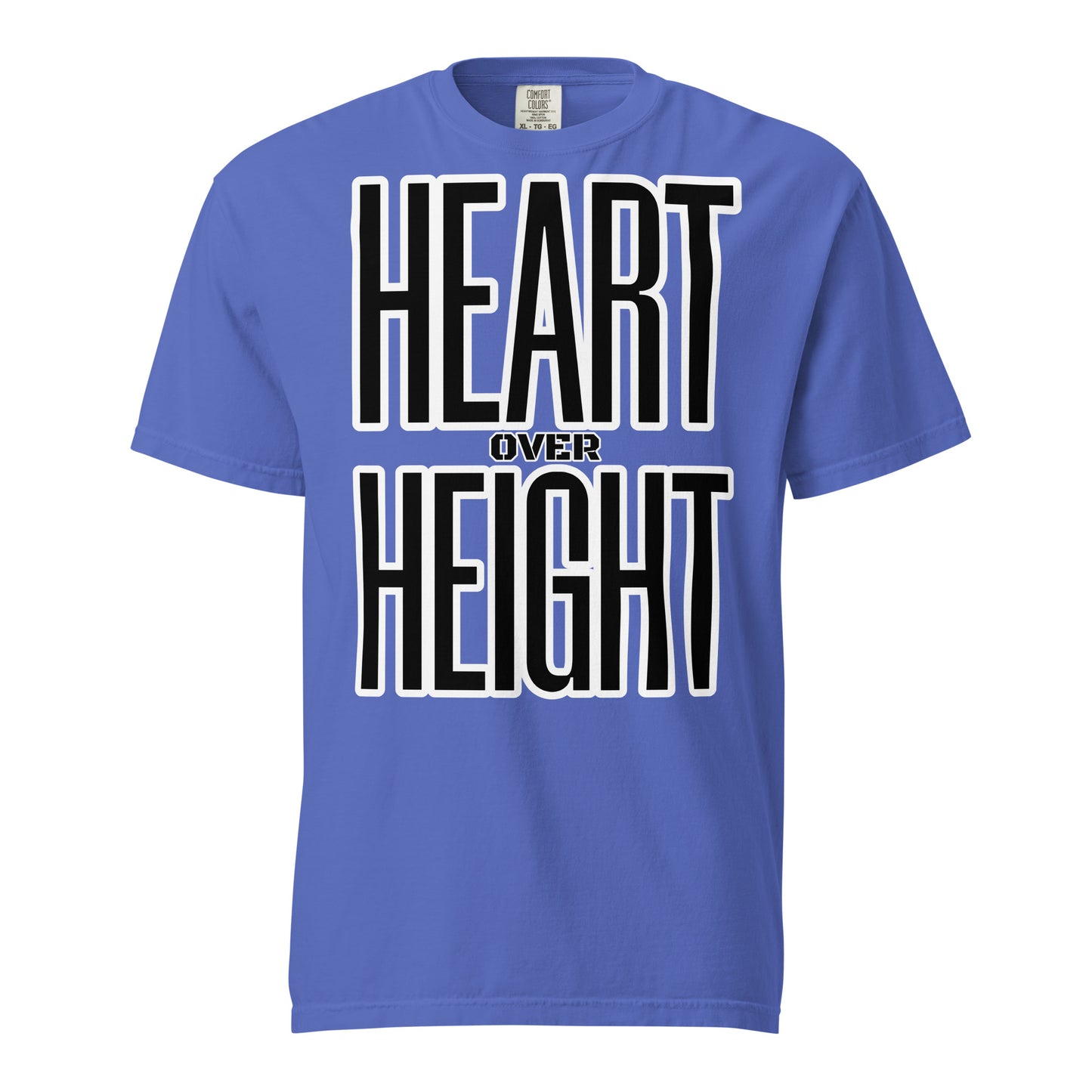 Heart Over Height Unisex garment-dyed heavyweight t-shirt