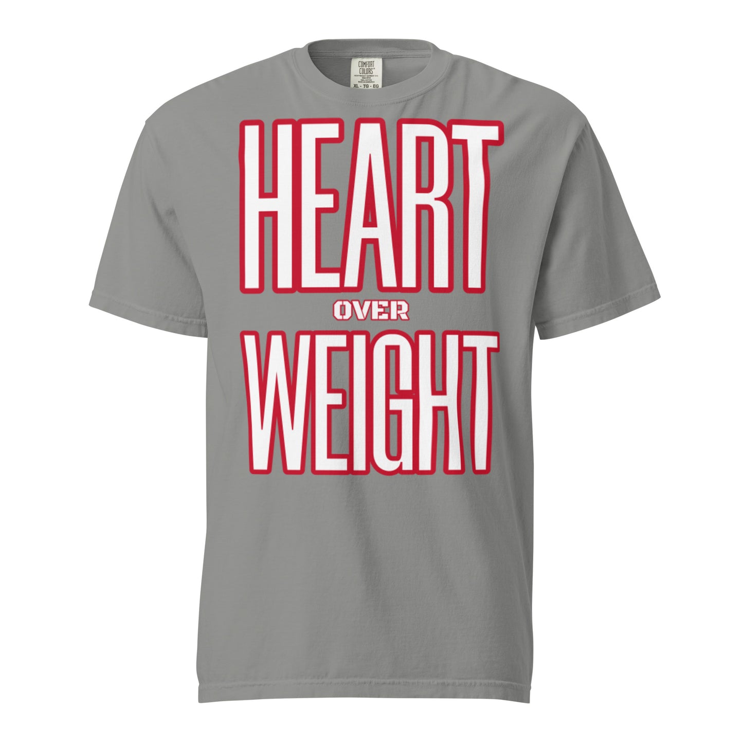 Heart Over Weight Unisex garment-dyed heavyweight t-shirt