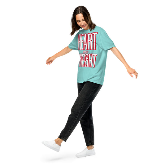 Heart Over Weight Unisex garment-dyed heavyweight t-shirt
