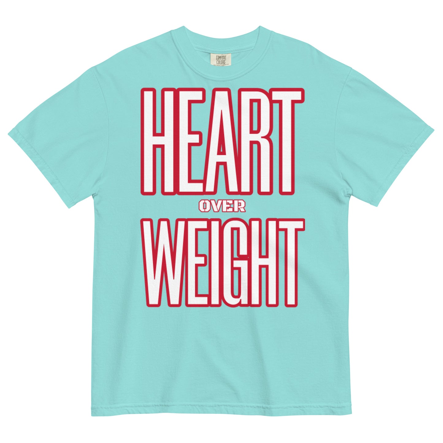 Heart Over Weight Unisex garment-dyed heavyweight t-shirt