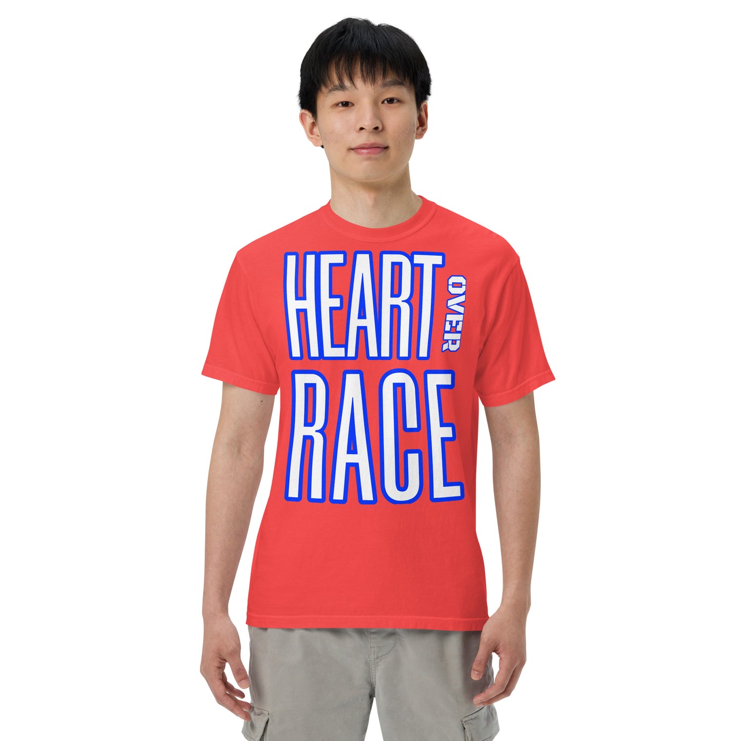 Heart Over Race Unisex garment-dyed heavyweight t-shirt
