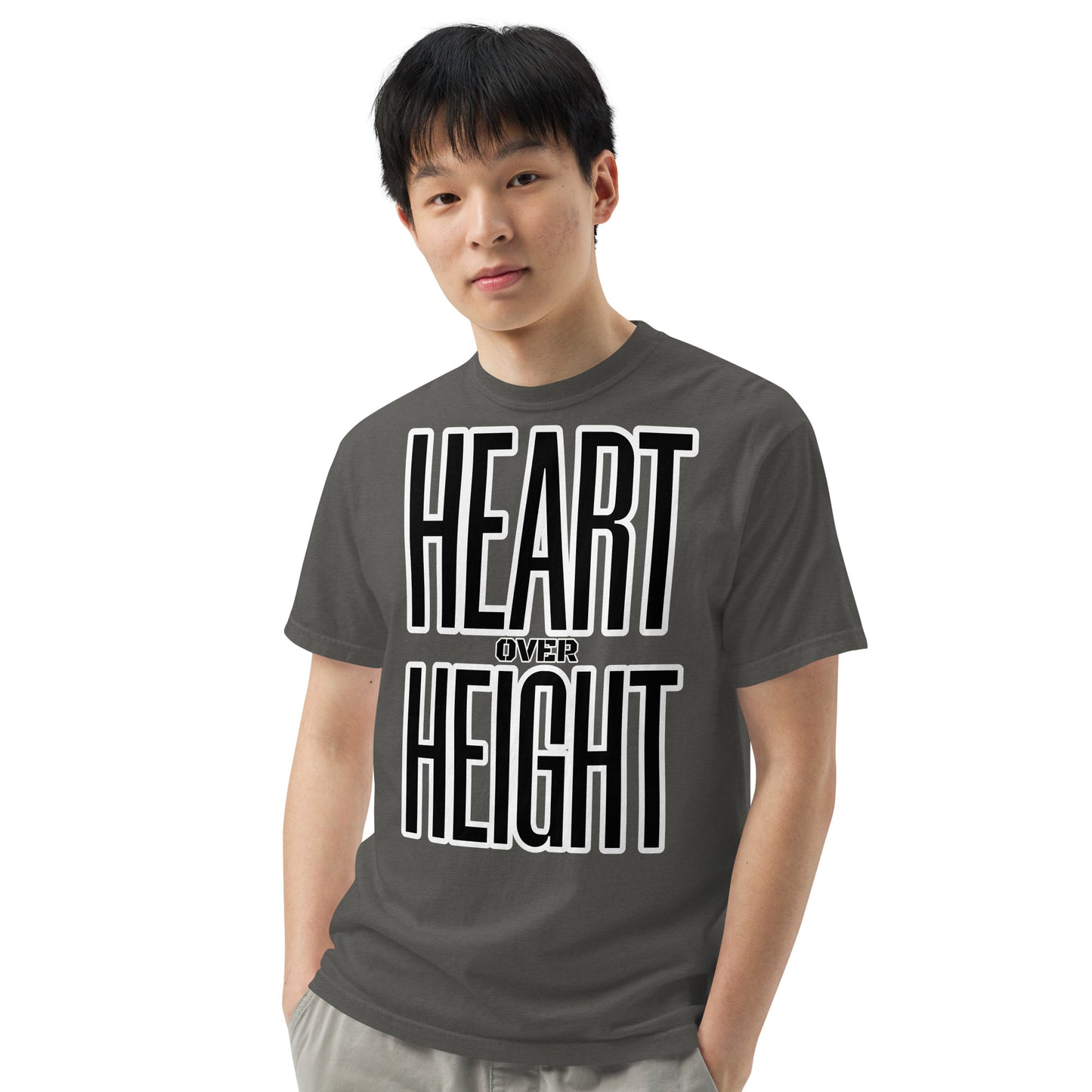 Heart Over Height Unisex garment-dyed heavyweight t-shirt