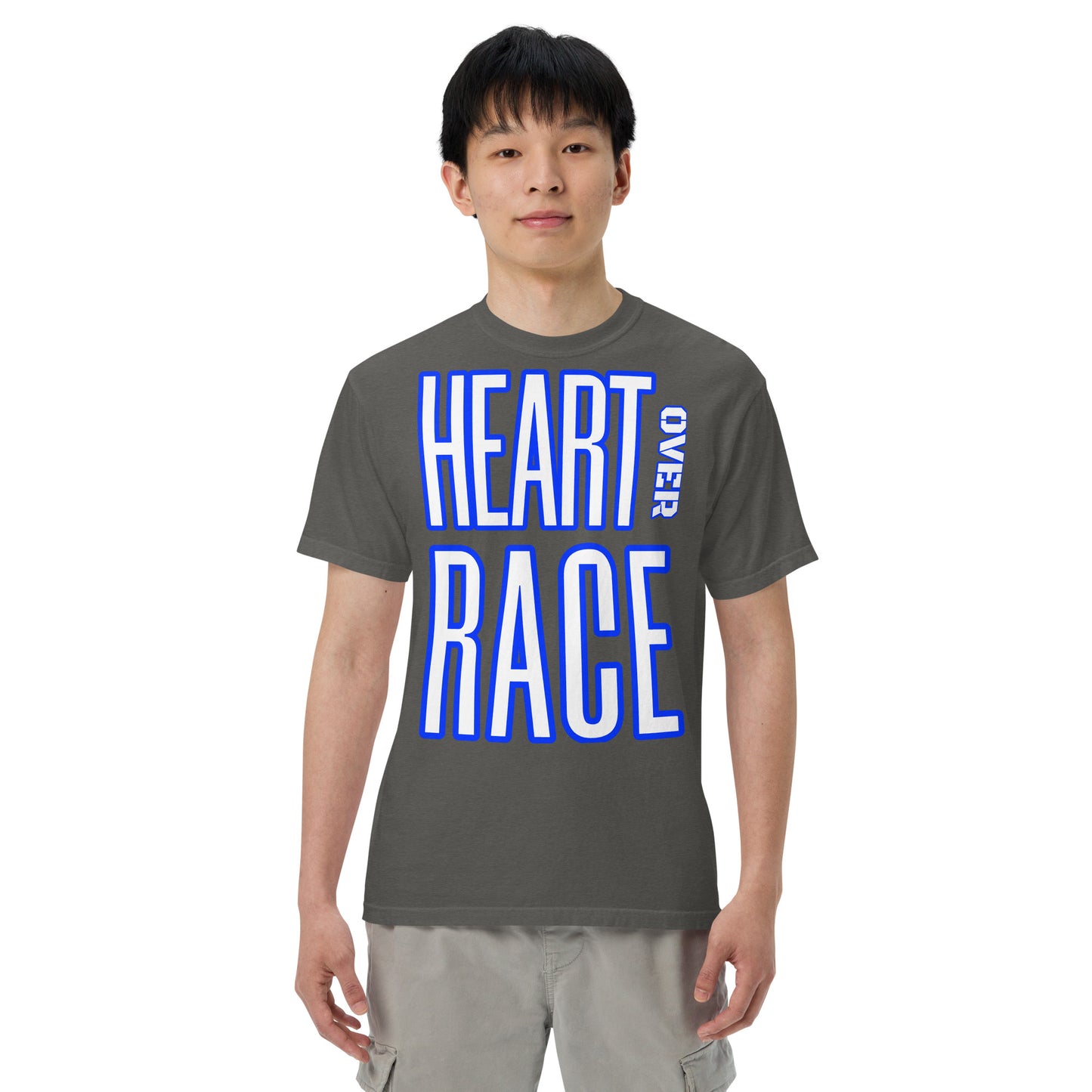Heart Over Race Unisex garment-dyed heavyweight t-shirt