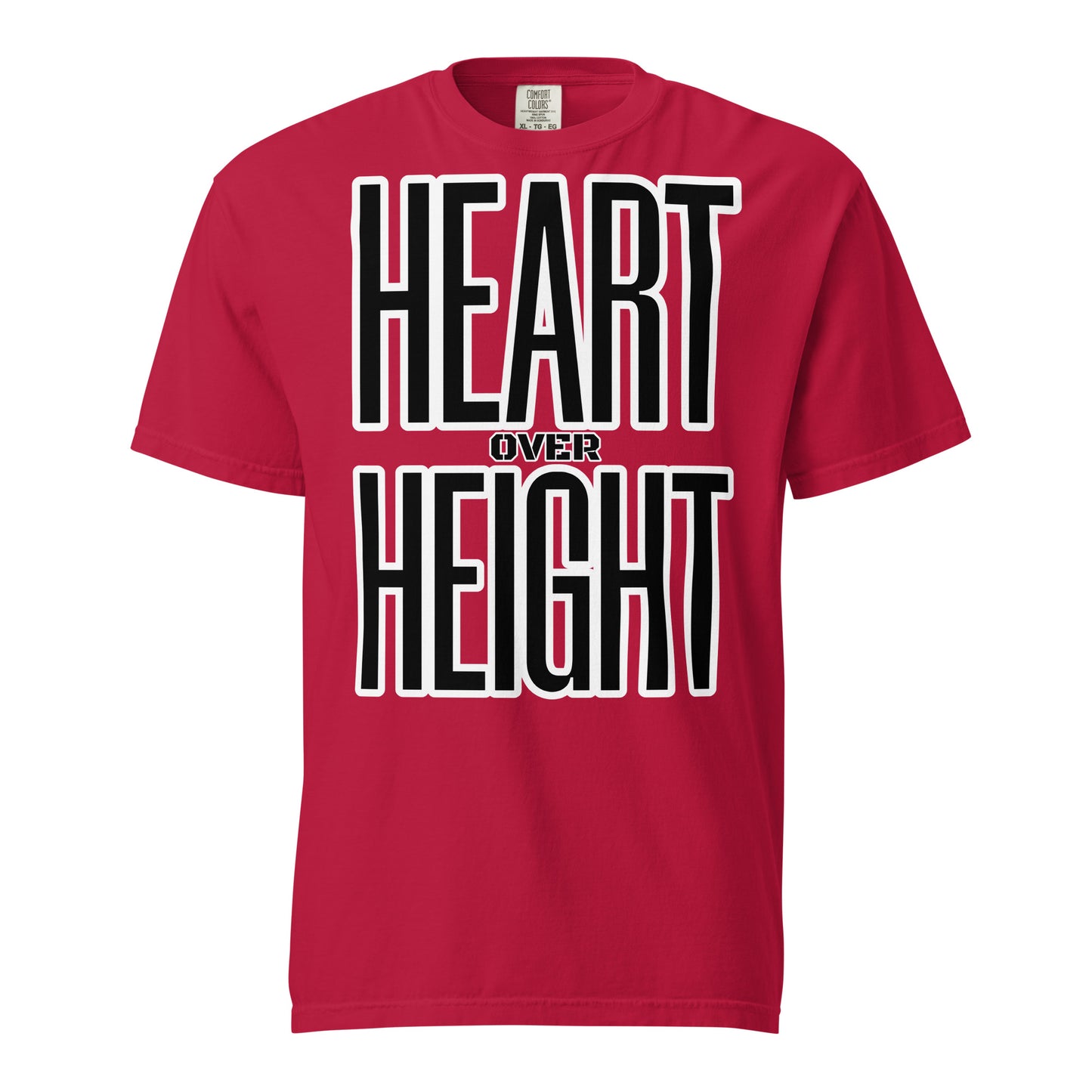 Heart Over Height Unisex garment-dyed heavyweight t-shirt