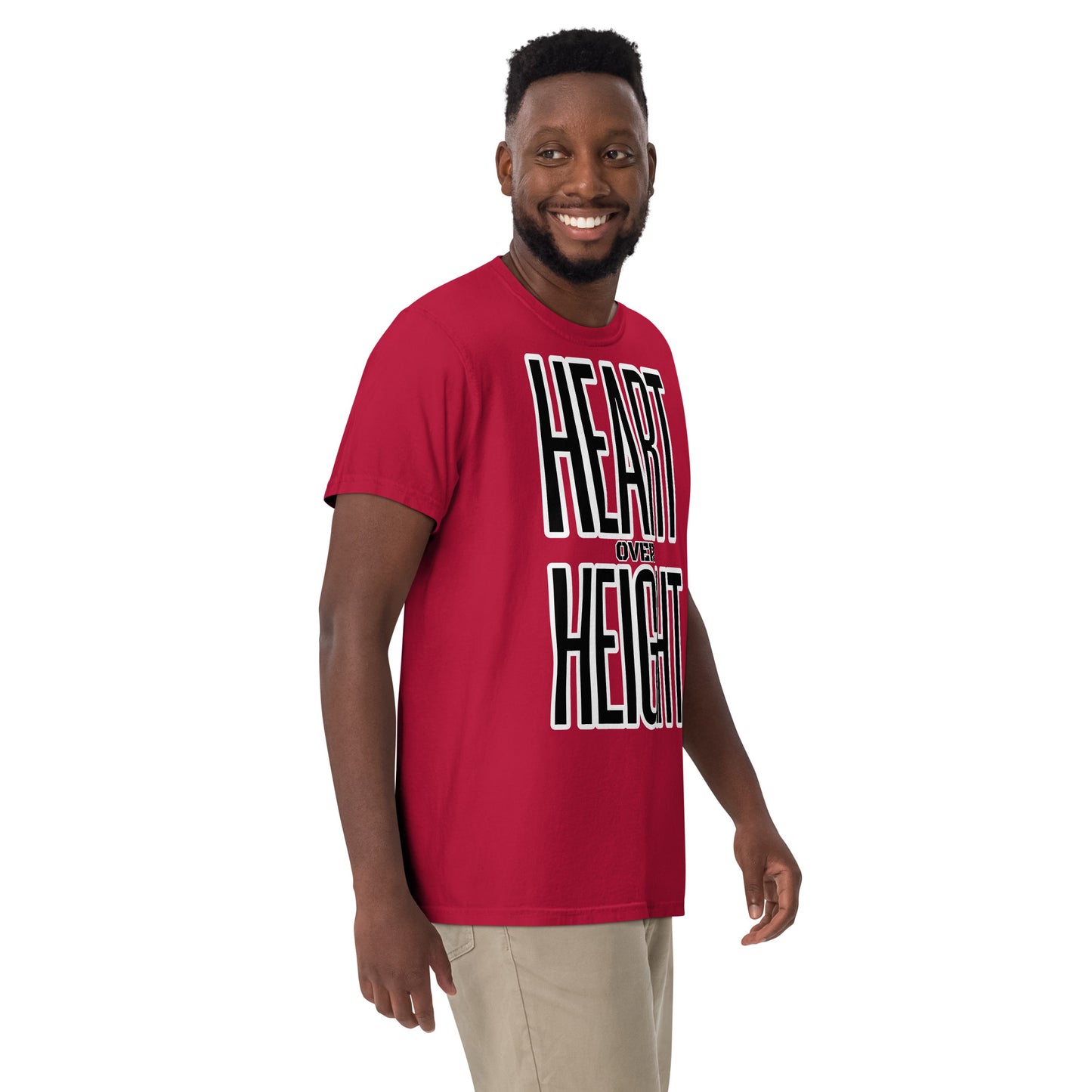 Heart Over Height Unisex garment-dyed heavyweight t-shirt
