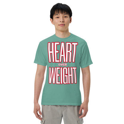 Heart Over Weight Unisex garment-dyed heavyweight t-shirt