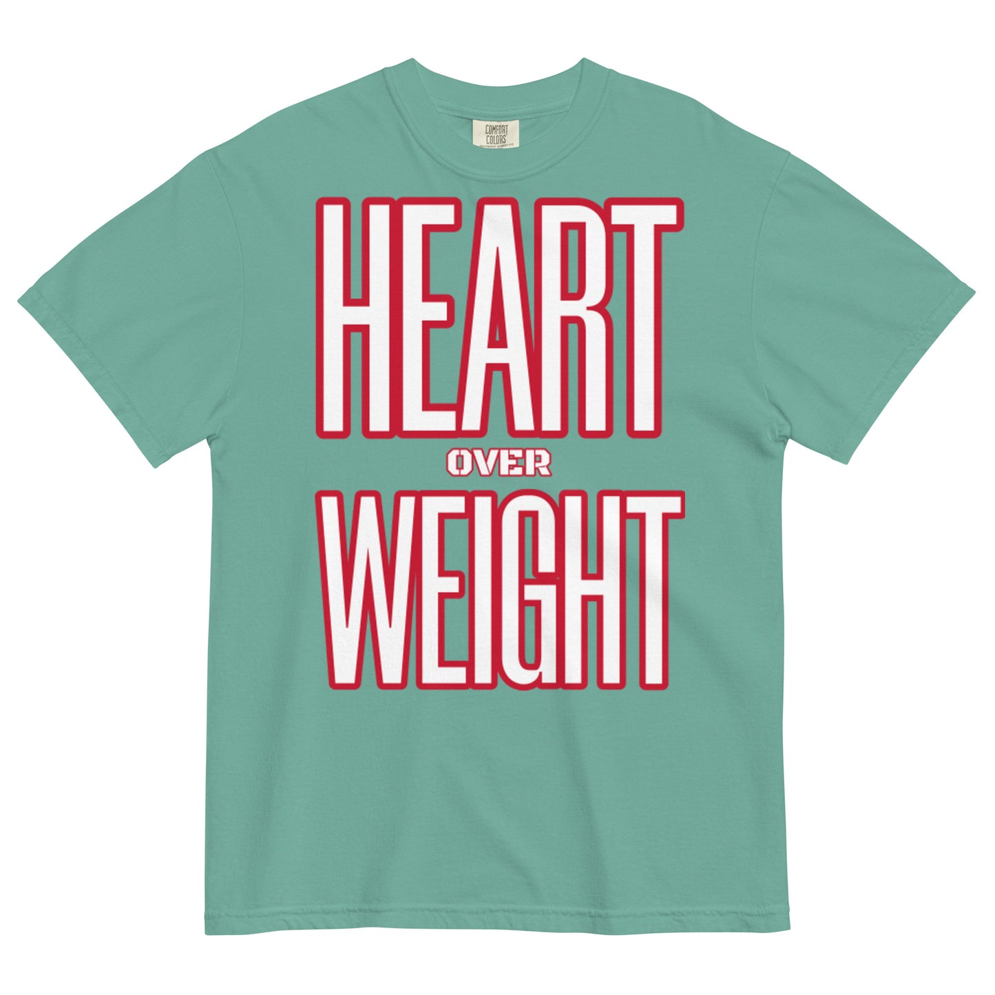 Heart Over Weight Unisex garment-dyed heavyweight t-shirt