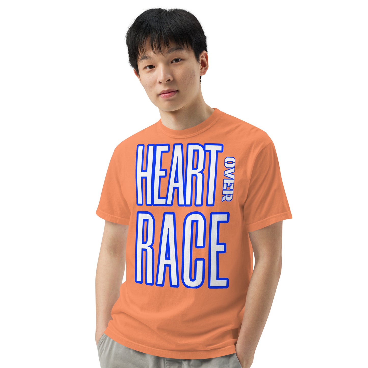 Heart Over Race Unisex garment-dyed heavyweight t-shirt
