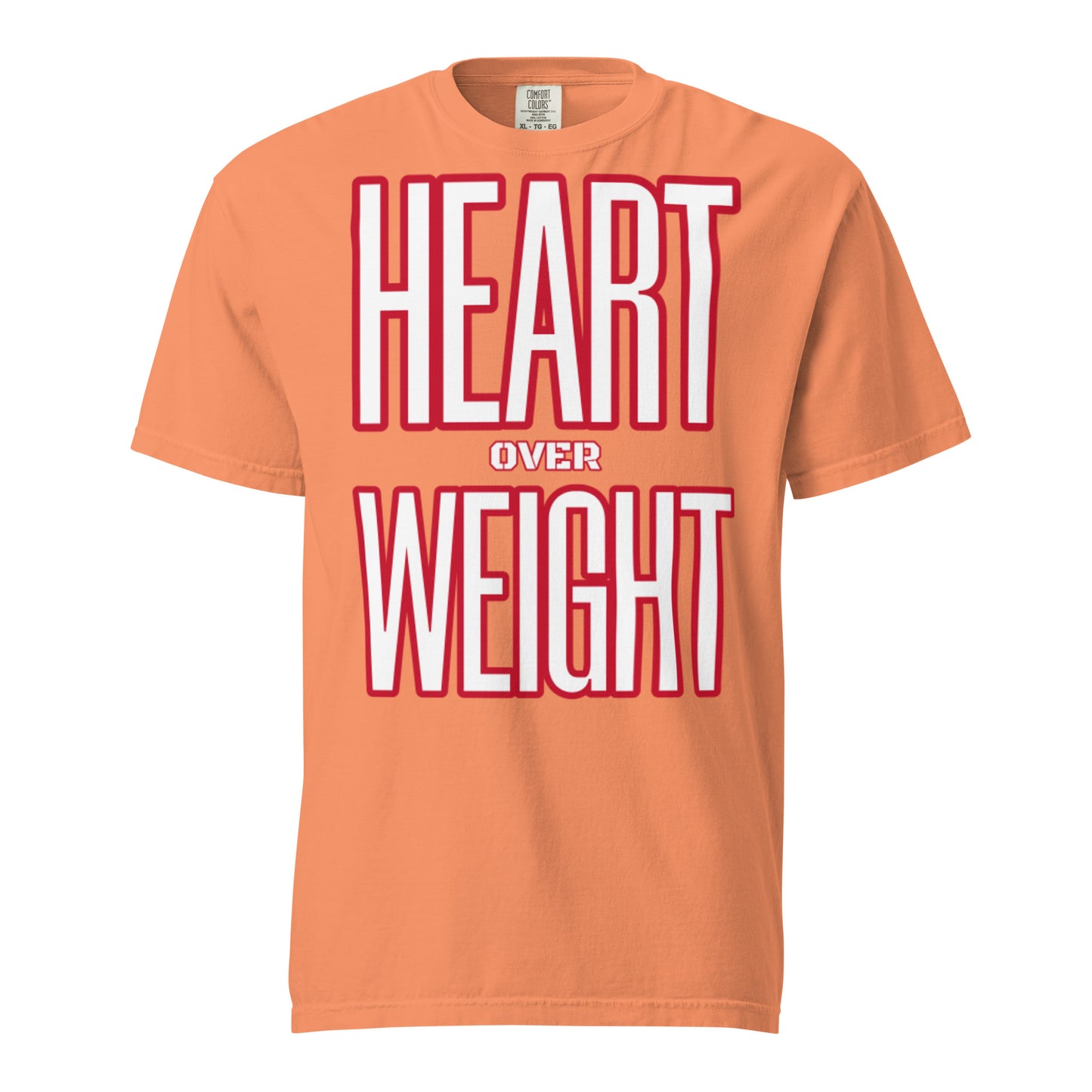 Heart Over Weight Unisex garment-dyed heavyweight t-shirt